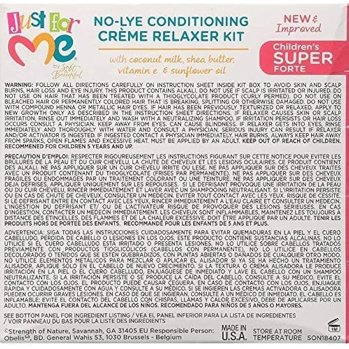 Just for Me No-Lye Conditioning Creme Relaxer Kit-Children's Super (1 APPLICATION) - Image 3
